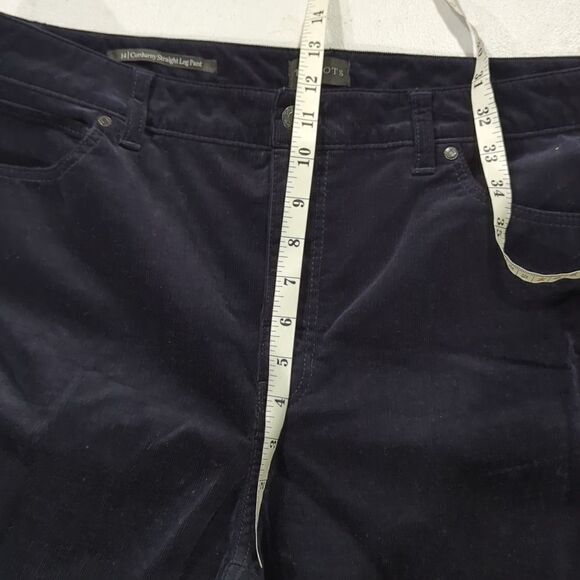 Talbots Corduroy Straight Leg Pants Size 14 Black - Picture 9 of 10